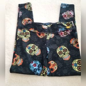 GUC women's Loudmouth Sugar Skulls full length leggings